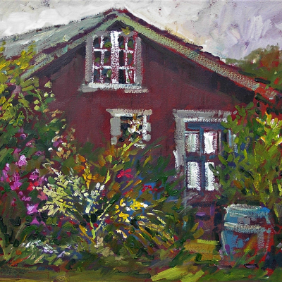 Beach Cottage 1 | Landscape Paintings | Kim Pollard | Canadian | Artist | Landscape Painting | Plein Air 