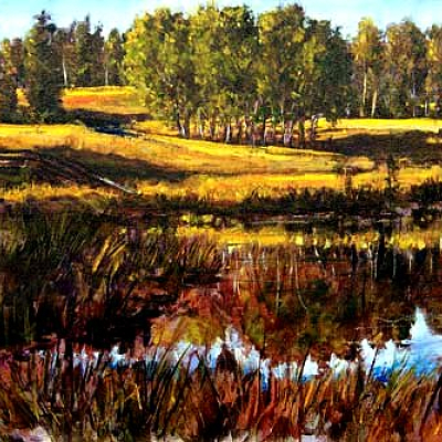 Late Day Tranquility | Landscape Paintings | Kim Pollard | Canadian Artist | British Columbia | Cariboo | 