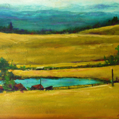 Over The Hill | Landscape Paintings | Kim Pollard | Canadian Artist | British Columbia | Douglas Lake Ranch