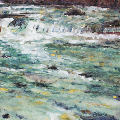 The Stream | Landscape Paintings | Kim Pollard | Canadian Artist | British Columbia | Shannon Falls