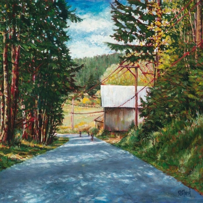 The Old Barn on Pazor Point Rd, Pender Island | Landscape Paintings | Kim Pollard | Canadian Artist | Pender Island | British Columbia
