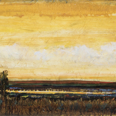 Yellow Sky at Night | Visceral Landscapes | Kim Pollard | Canadian Artist | Abstract Landscapes