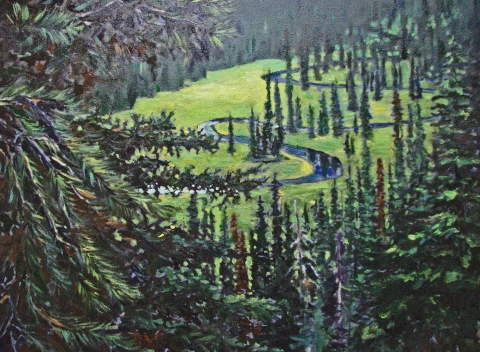 Baker Lake Meadow | Landscape Paintings | Kim Pollard | Canadian Artist | British Columbia