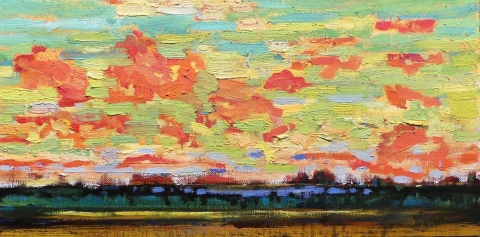 Evening Sky | Visceral Landscapes | Artist | Kim Pollard | Canadian Artist | Prairie Painting