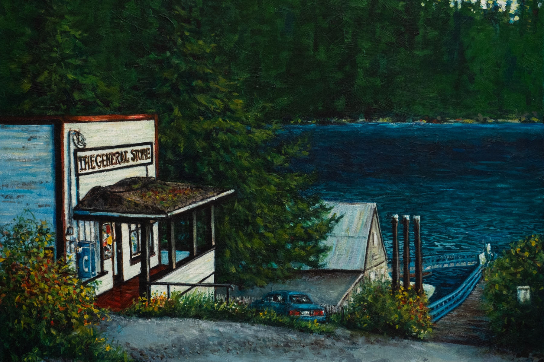 Kim Pollard | Pollard | The General Store at Port Washington | Canadian Artist | Pender Island | Gulf Island | British Columbia | Canadian Landscape Painter | Canadian Artist 